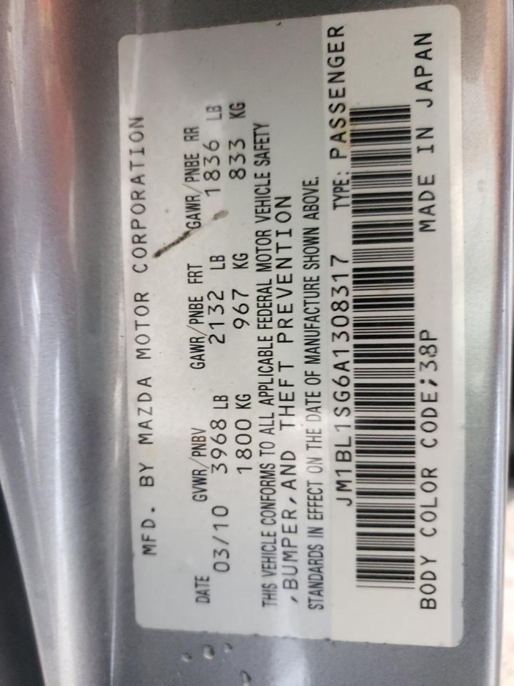 Photo 10 from auction – 2010 MAZDA 3 I with VIN JM1BL1SG6A1308317