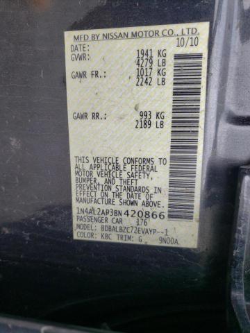 Photo 10 from auction – 2011 NISSAN ALTIMA BAS with VIN 1N4AL2AP3BN420866
