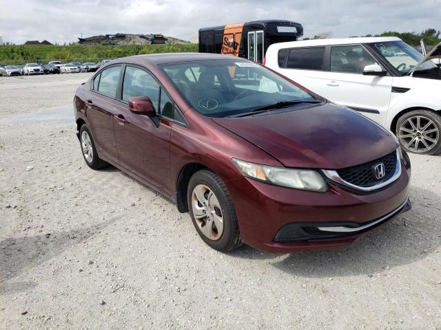 HONDA CIVIC LX 2013 with VIN 19XFB2F57DE009424 - Photo from auction