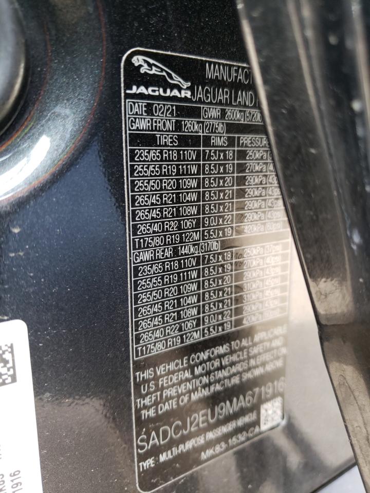 Photo 10 from auction – 2021 JAGUAR F-PACE S with VIN SADCJ2EU9MA671916