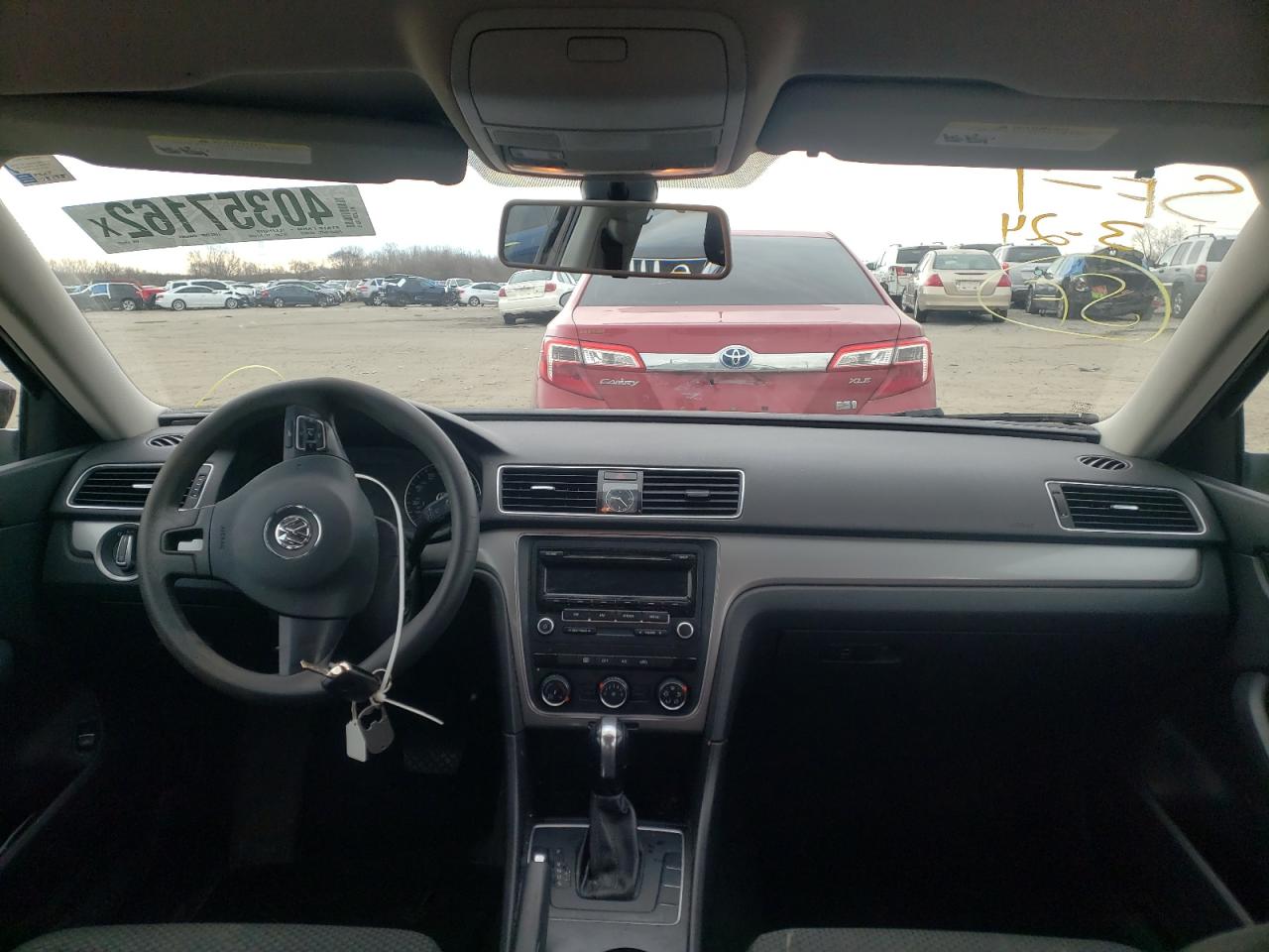 Photo 9 from auction – 2013 VOLKSWAGEN PASSAT S with VIN 1VWAP7A3XDC016628