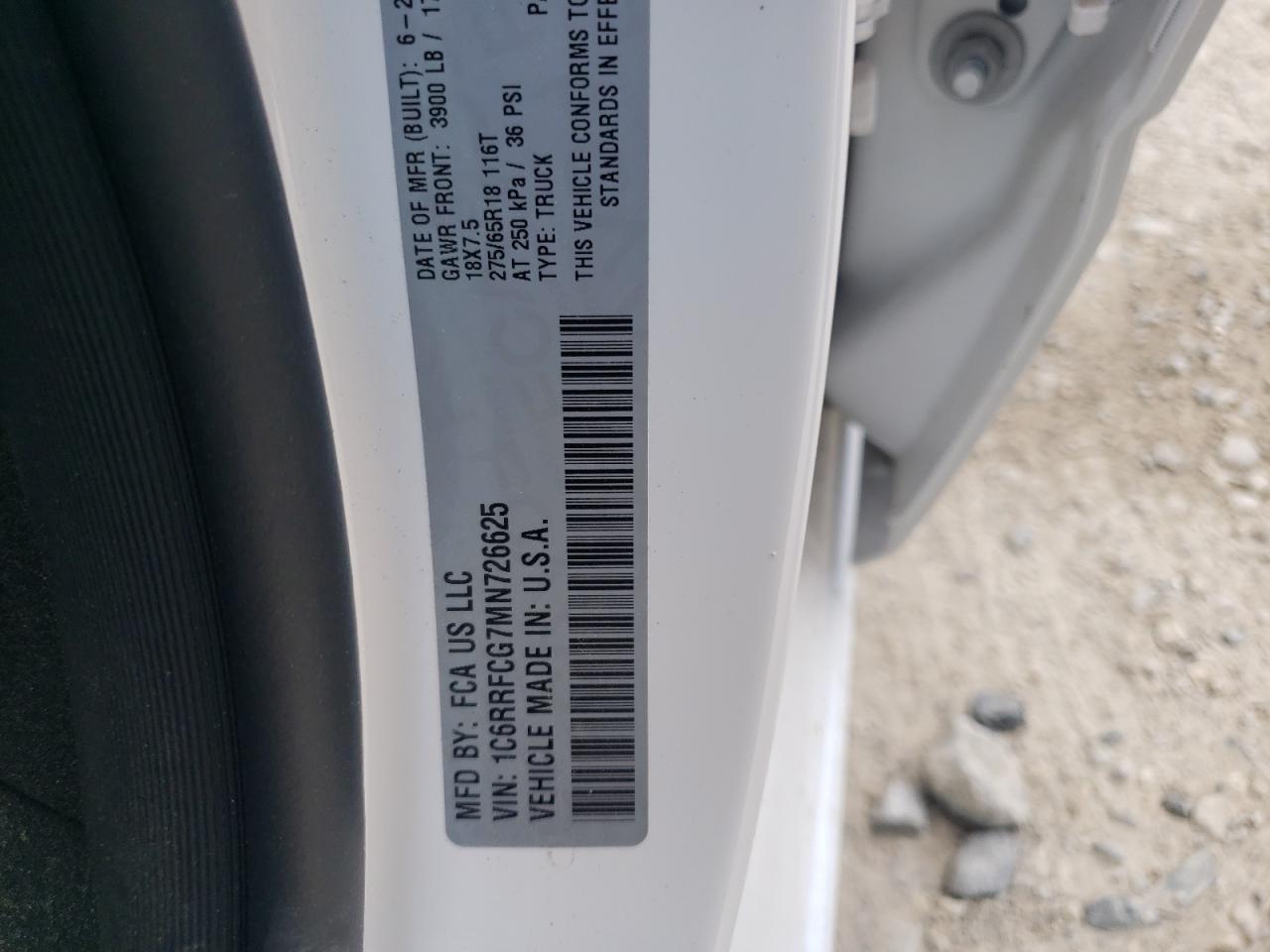 Photo 10 from auction – 2021 RAM 1500 TRADE with VIN 1C6RRFCG7MN726625