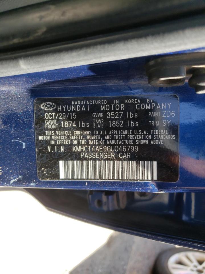 Photo 10 from auction – 2016 HYUNDAI ACCENT SE with VIN KMHCT4AE9GU046799