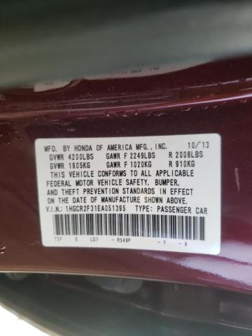 Photo 10 from auction – 2014 HONDA ACCORD LX with VIN 1HGCR2F31EA051395