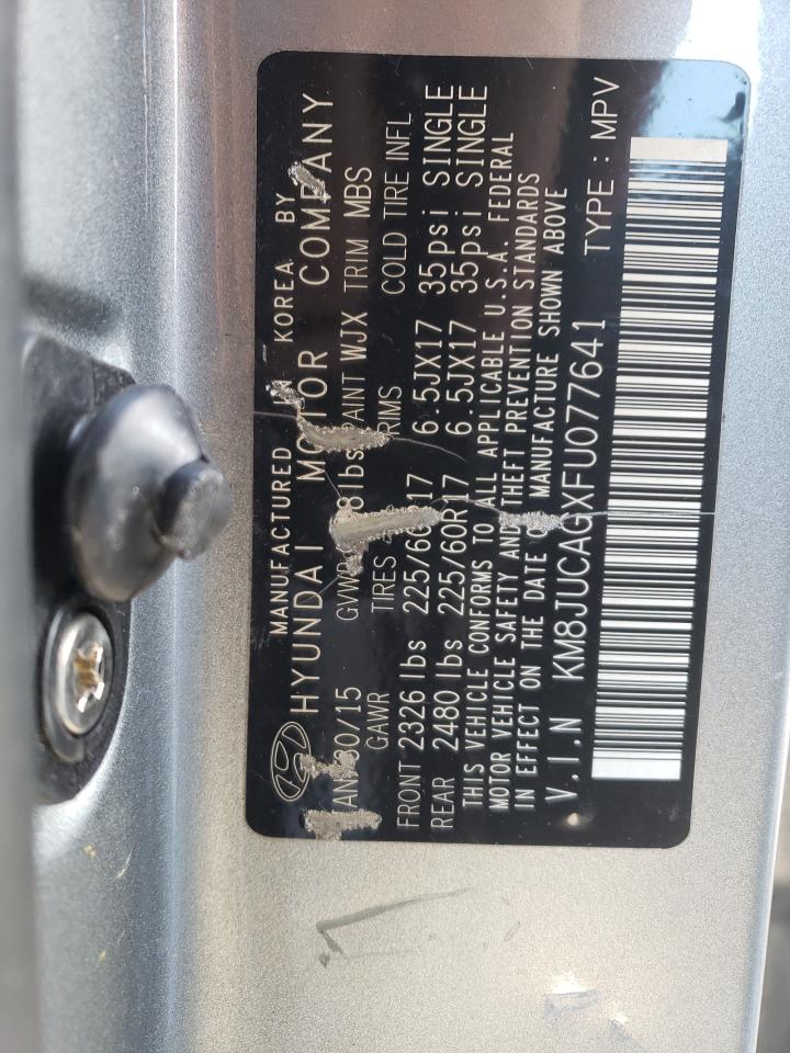 Photo 10 from auction – 2015 HYUNDAI TUCSON LIM with VIN KM8JUCAGXFU077641