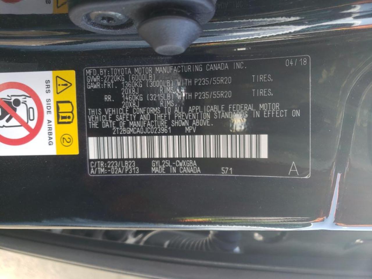 Photo 10 from auction – 2018 LEXUS RX 450H BA with VIN 2T2BGMCA0JC023961
