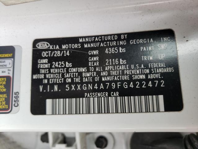 صورة رقم 10 من المزاد - 2015 KIA OPTIMA EX مع VIN 5XXGN4A79FG422472