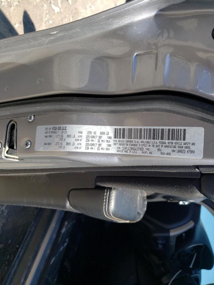 Photo 10 from auction – 2016 JEEP CHEROKEE L with VIN 1C4PJLCB4GW137055