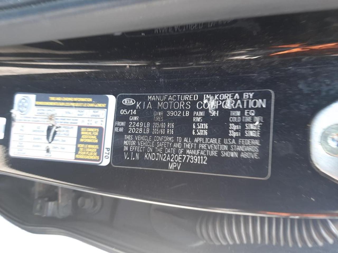Photo 10 from auction – 2014 KIA SOUL with VIN KNDJN2A20E7739112