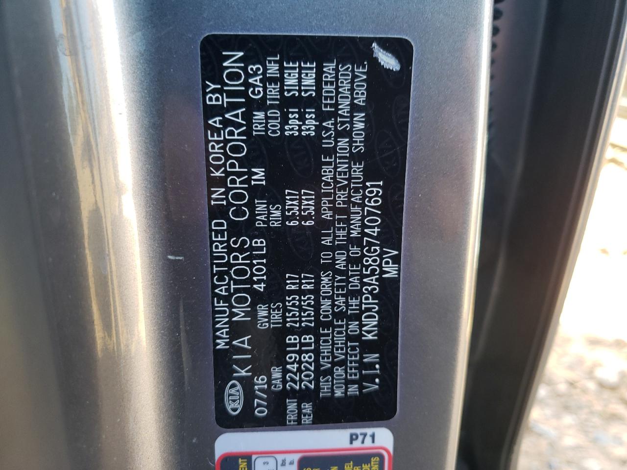 Photo 10 from auction – 2016 KIA SOUL + with VIN KNDJP3A58G7407691
