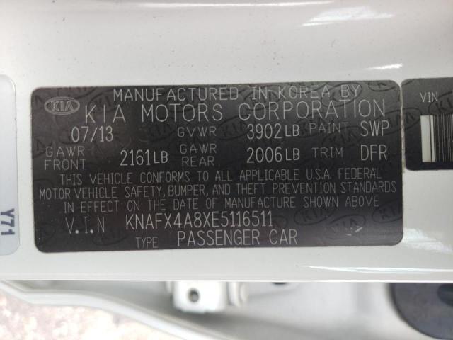 Photo 10 from auction – 2014 KIA FORTE EX with VIN KNAFX4A8XE5116511