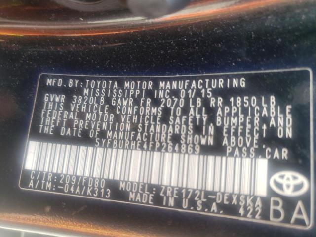 Photo 10 from auction – 2015 TOYOTA COROLLA L with VIN 5YFBURHE4FP264869