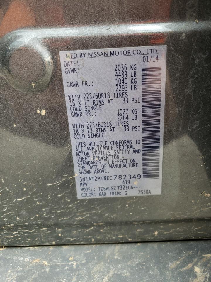 Photo 10 from auction – 2014 NISSAN ROGUE S with VIN 5N1AT2MT8EC782349