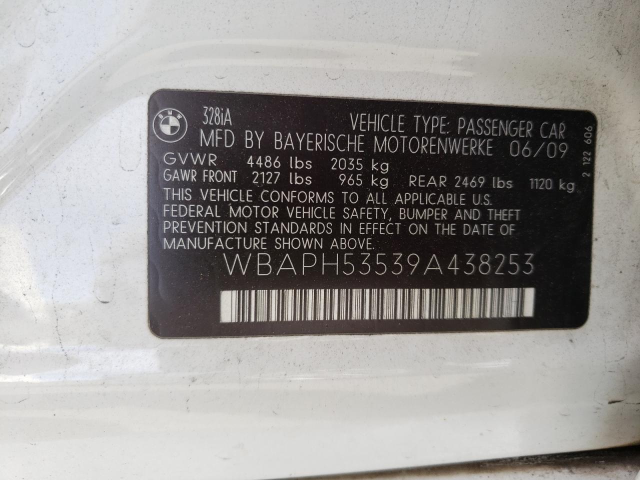 Photo 10 from auction – 2009 BMW 328 I SULE with VIN WBAPH53539A438253
