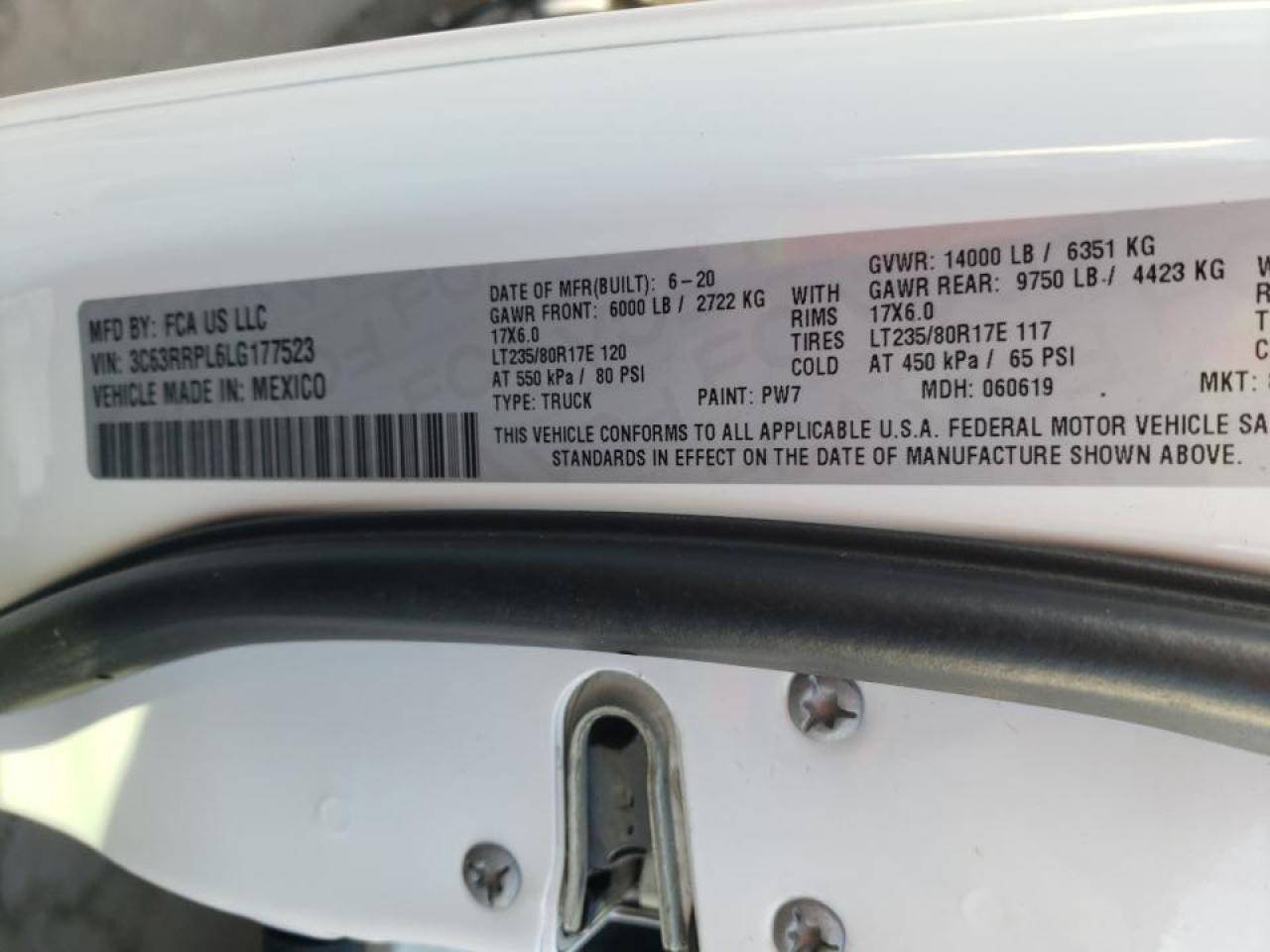 Photo 10 from auction – 2020 RAM 3500 LIMIT with VIN 3C63RRPL6LG177523
