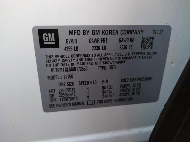 Photo 10 from auction – 2021 CHEVROLET TRAILBLAZE with VIN KL79MTSL6MB172559
