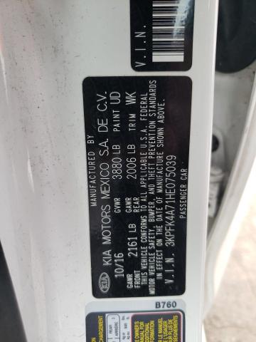 Photo 10 from auction – 2017 KIA FORTE LX with VIN 3KPFK4A71HE075039