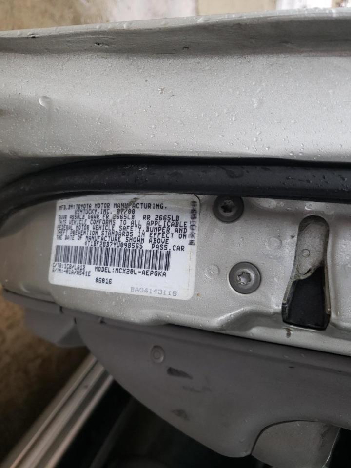 Photo 10 from auction – 2000 TOYOTA AVALON XL with VIN 4T1BF28B7YU098565