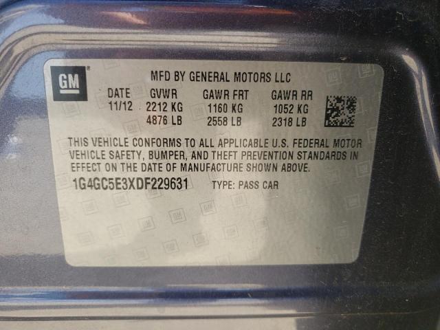 Photo 10 from auction – 2013 BUICK LACROSSE with VIN 1G4GC5E3XDF229631