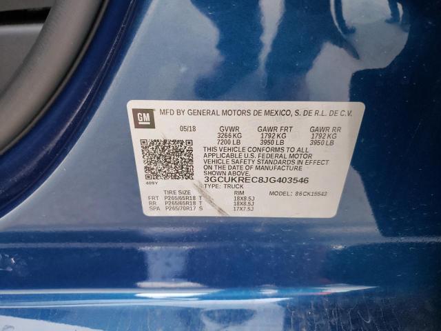 Photo 10 from auction – 2018 CHEVROLET SILVERADO with VIN 3GCUKREC8JG403546