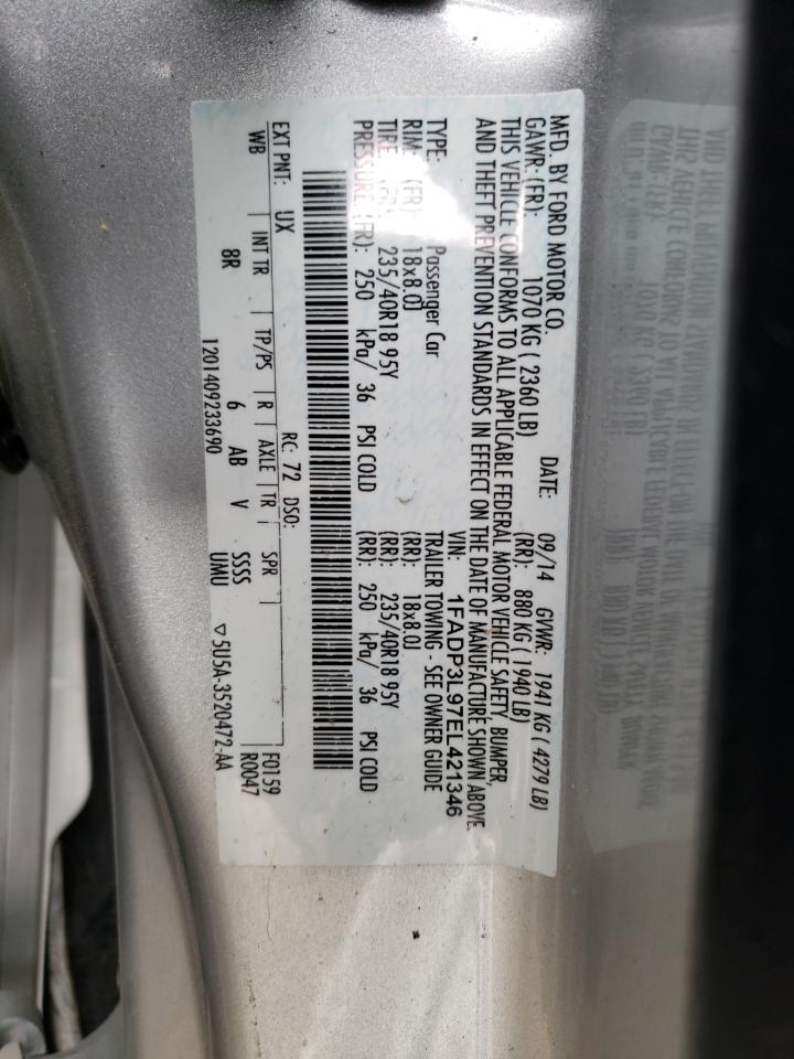 Photo 10 from auction – 2014 FORD FOCUS ST with VIN 1FADP3L97EL421346