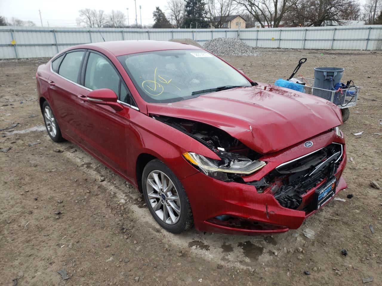 FORD FUSION SE 2017 with VIN 3FA6P0HD7HR348327 - Photo from auction