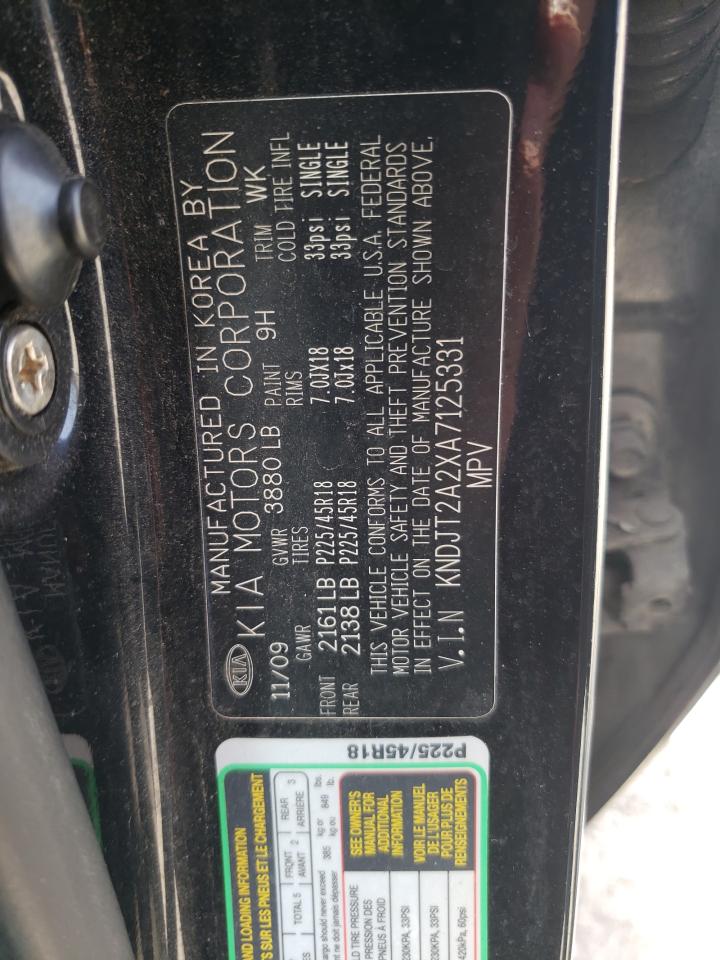 Photo 10 from auction – 2010 KIA SOUL with VIN KNDJT2A2XA7125331