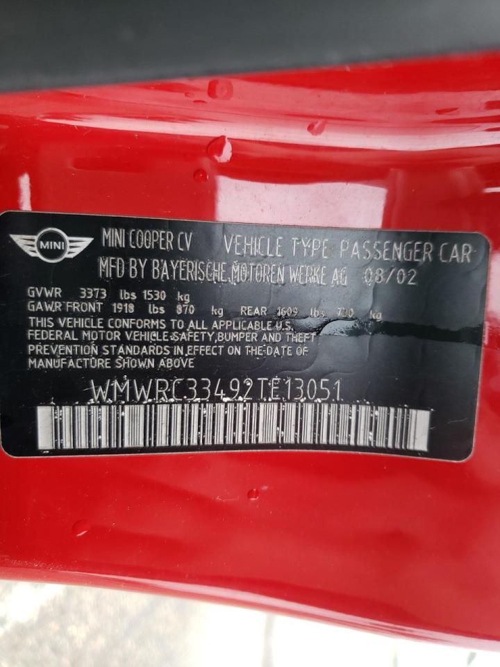 Photo 10 from auction – 2002 MINI COOPER with VIN WMWRC33492TE13051