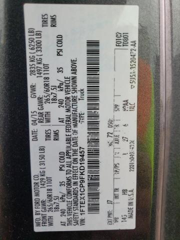 Photo 10 from auction – 2015 FORD F150 SUPER with VIN 1FTEX1CP9FKD19457