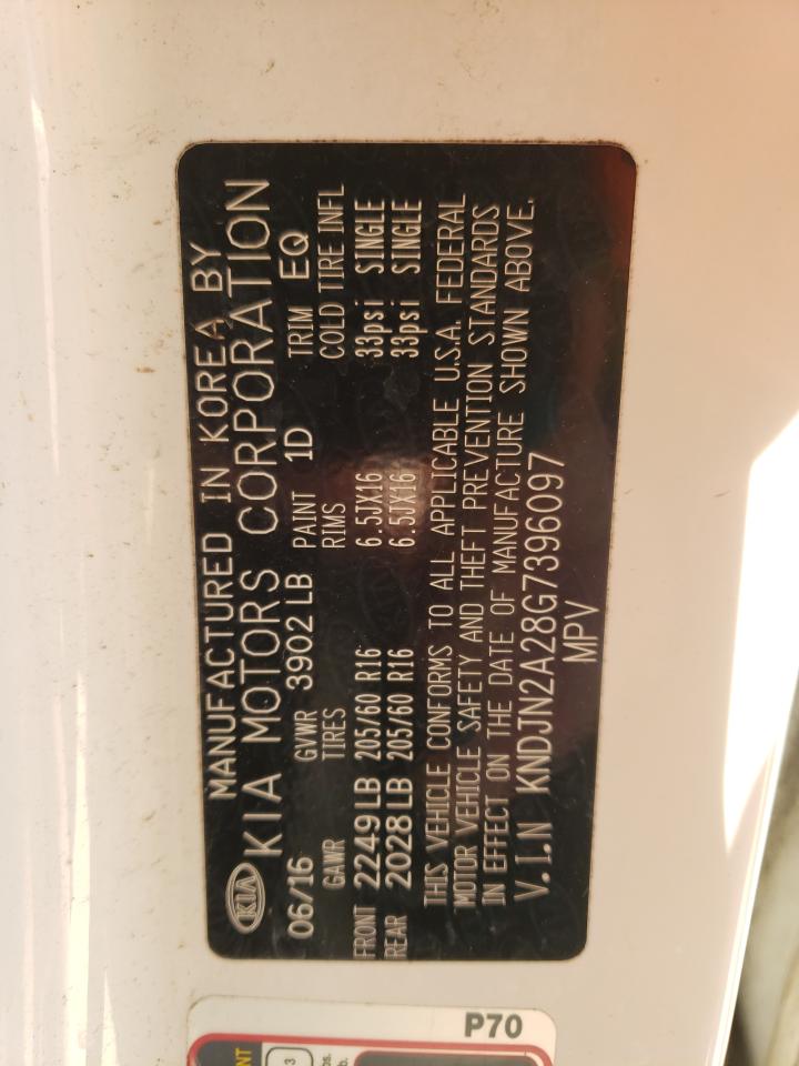 Photo 10 from auction – 2016 KIA SOUL with VIN KNDJN2A28G7396097