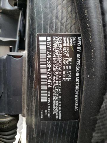 Photo 10 from auction – 2015 BMW I3 REX with VIN WBY1Z4C58FV279474