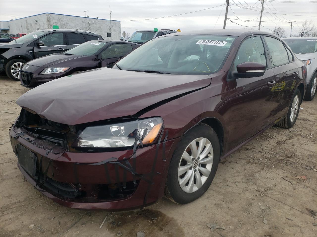 Photo 2 from auction – 2013 VOLKSWAGEN PASSAT S with VIN 1VWAP7A3XDC016628