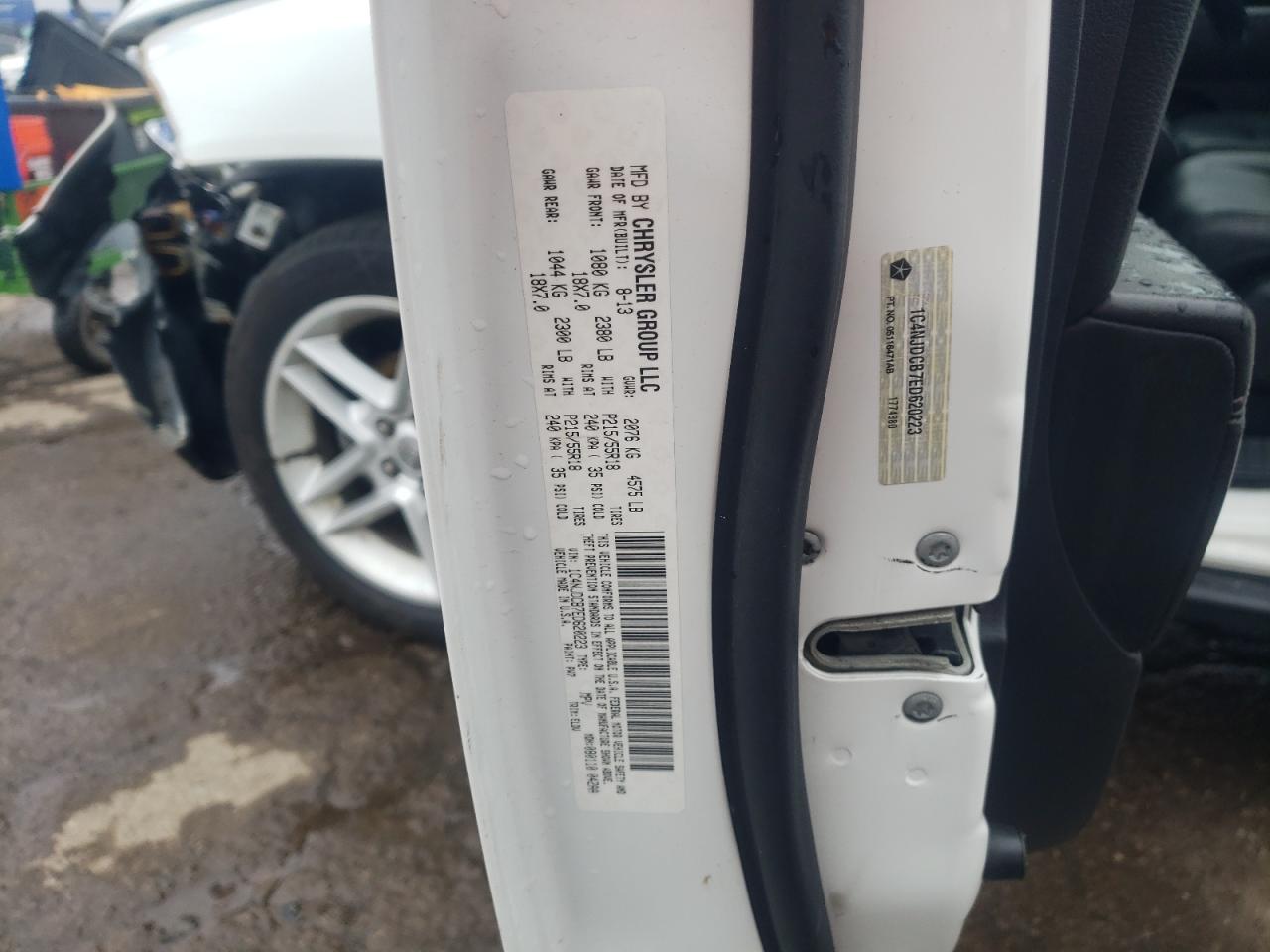 Photo 10 from auction – 2014 JEEP COMPASS LI with VIN 1C4NJDCB7ED620223