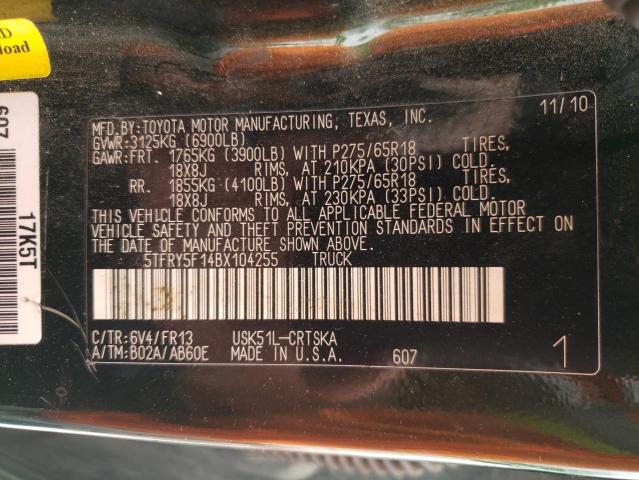 Photo 10 from auction – 2011 TOYOTA TUNDRA DOU with VIN 5TFRY5F14BX104255