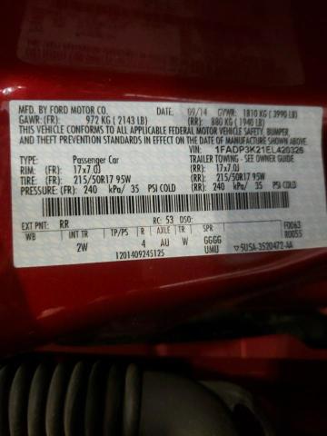 Photo 10 from auction – 2014 FORD FOCUS SE with VIN 1FADP3K21EL420326