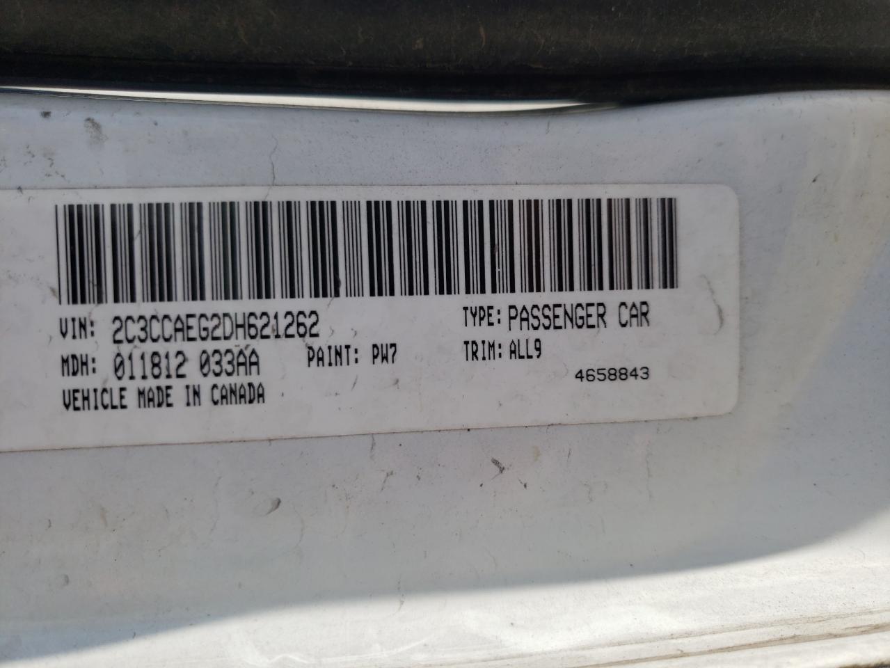 Photo 10 from auction – 2013 CHRYSLER 300C with VIN 2C3CCAEG2DH621262