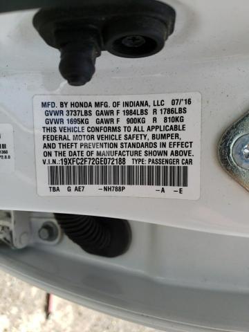 Photo 10 from auction – 2016 HONDA CIVIC EX with VIN 19XFC2F72GE072188