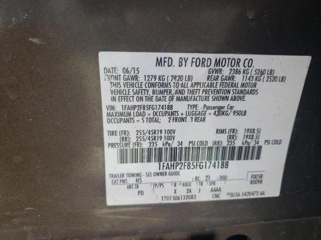 Photo 10 from auction – 2015 FORD TAURUS LIM with VIN 1FAHP2F85FG174188
