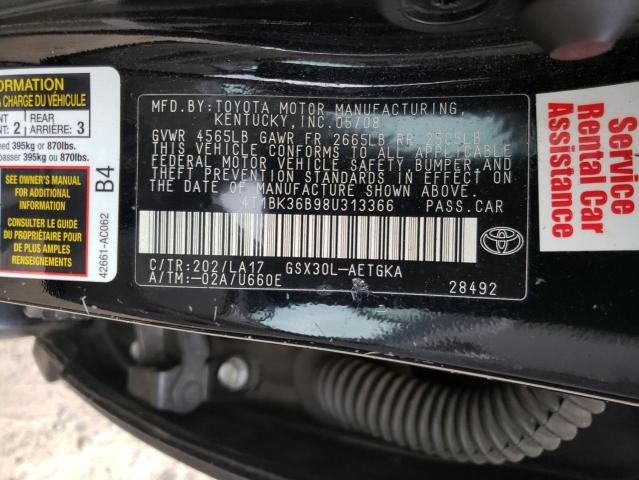 Photo 10 from auction – 2008 TOYOTA AVALON XL with VIN 4T1BK36B98U313366