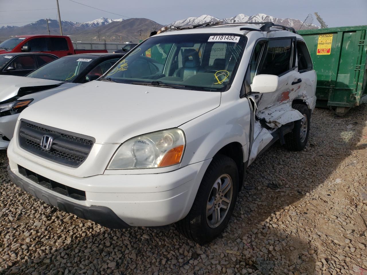 Photo 2 from auction – 2005 HONDA PILOT EXL with VIN 2HKYF18515H524422