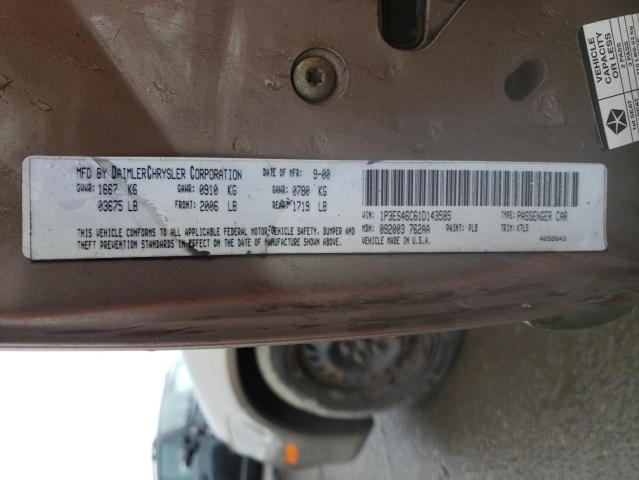 Photo 10 from auction – 2001 PLYMOUTH NEON BASE with VIN 1P3ES46C61D143585