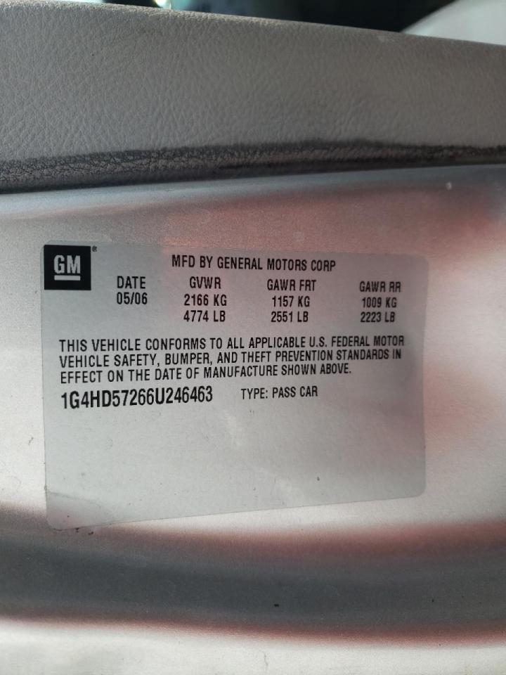 Photo 10 from auction – 2006 BUICK LUCERNE CX with VIN 1G4HD57266U246463