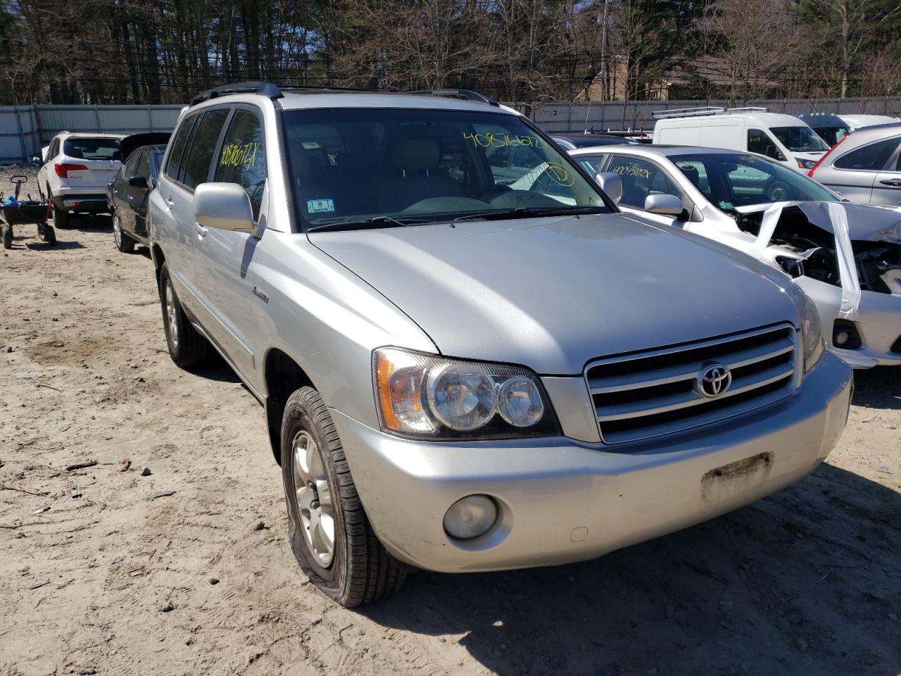 TOYOTA HIGHLANDER 2001 with VIN JTEHF21A510037384 - Photo from auction
