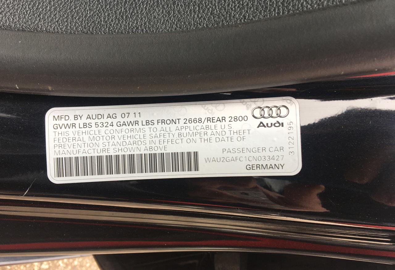 Photo 10 from auction – 2012 AUDI A7 PRESTIG with VIN WAU2GAFC1CN033427
