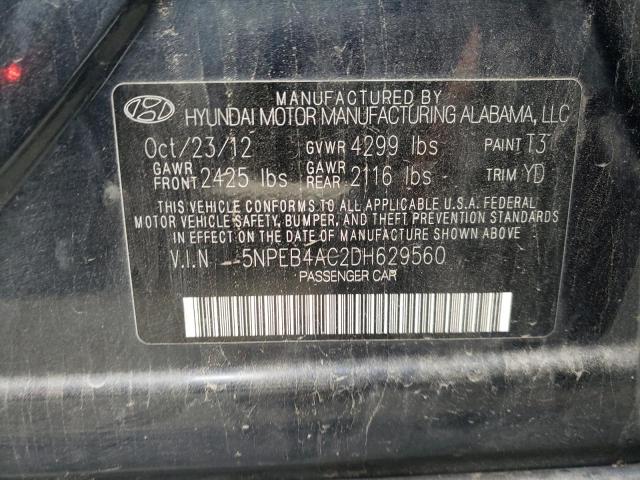 Photo 1 from auction – 2013 HYUNDAI SONATA GLS with VIN 5NPEB4AC2DH629560