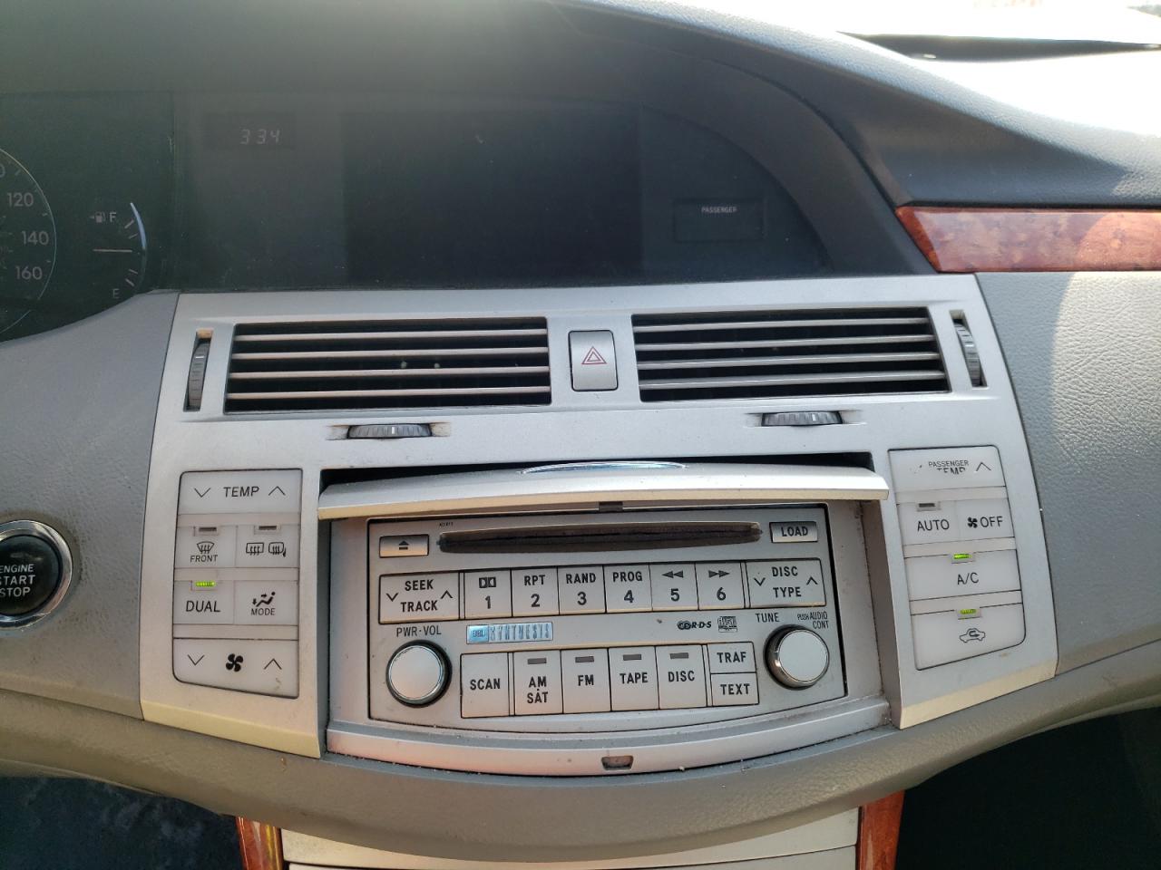 Photo 9 from auction – 2006 TOYOTA AVALON with VIN 4T1BK36B36U096359