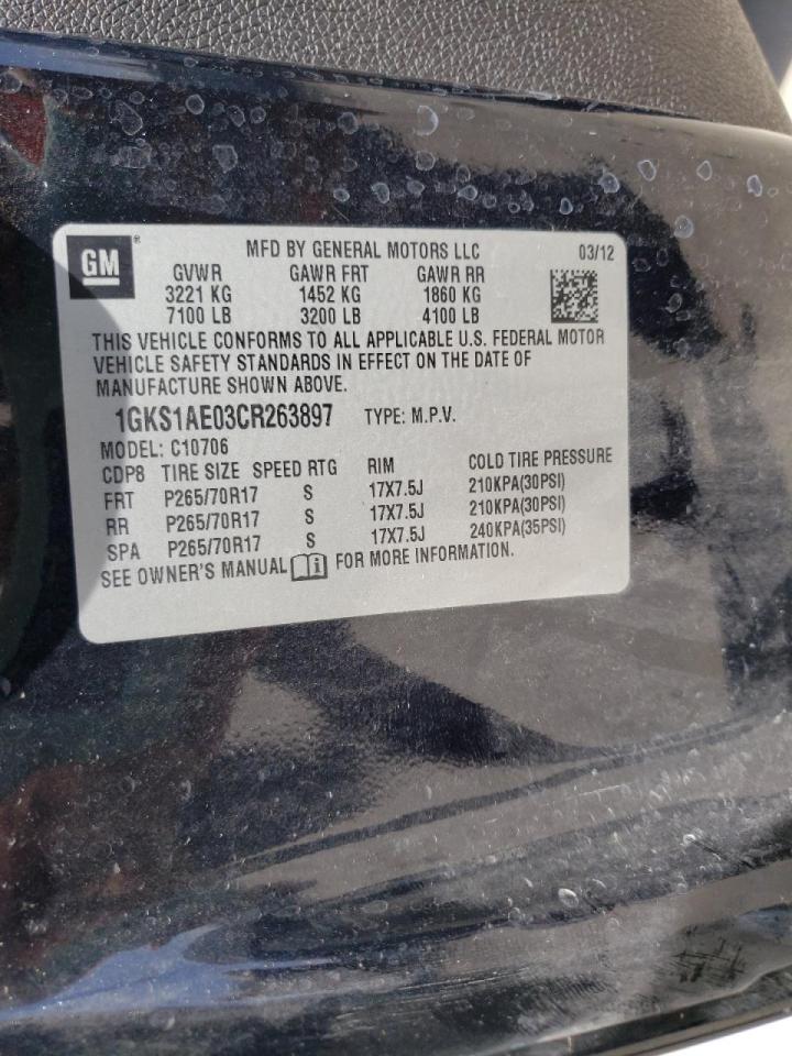 Photo 10 from auction – 2012 GMC YUKON SLE with VIN 1GKS1AE03CR263897