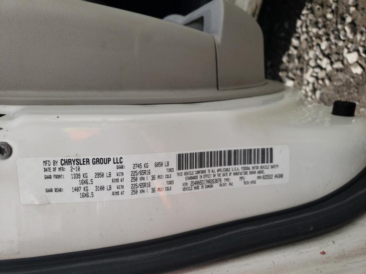 Фото 10 с аукциона – 2010 DODGE GRAND CARA с VIN 2D4RN5D17AR263878