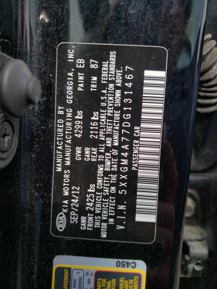 صورة رقم 10 من المزاد - 2013 KIA OPTIMA مع VIN 5XXGM4A77DG131467