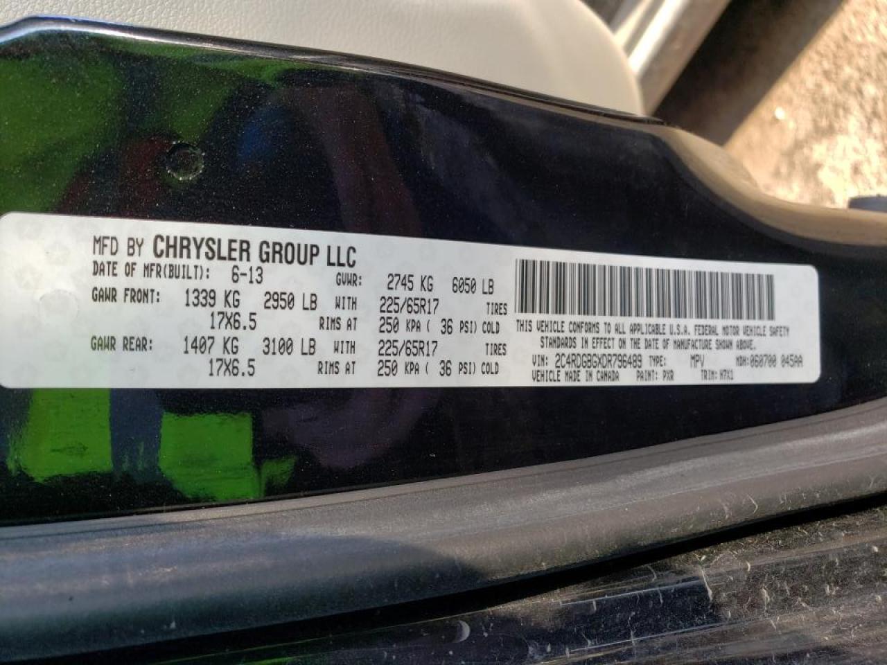 Photo 10 from auction – 2013 DODGE GRAND CARA with VIN 2C4RDGBGXDR796489